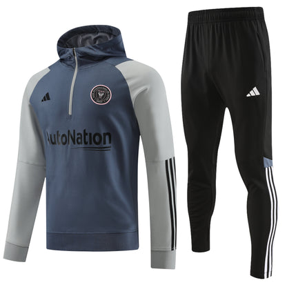 INTER MIAMI gray training jacket hoodie tracksuit set campera sudadera con capucha