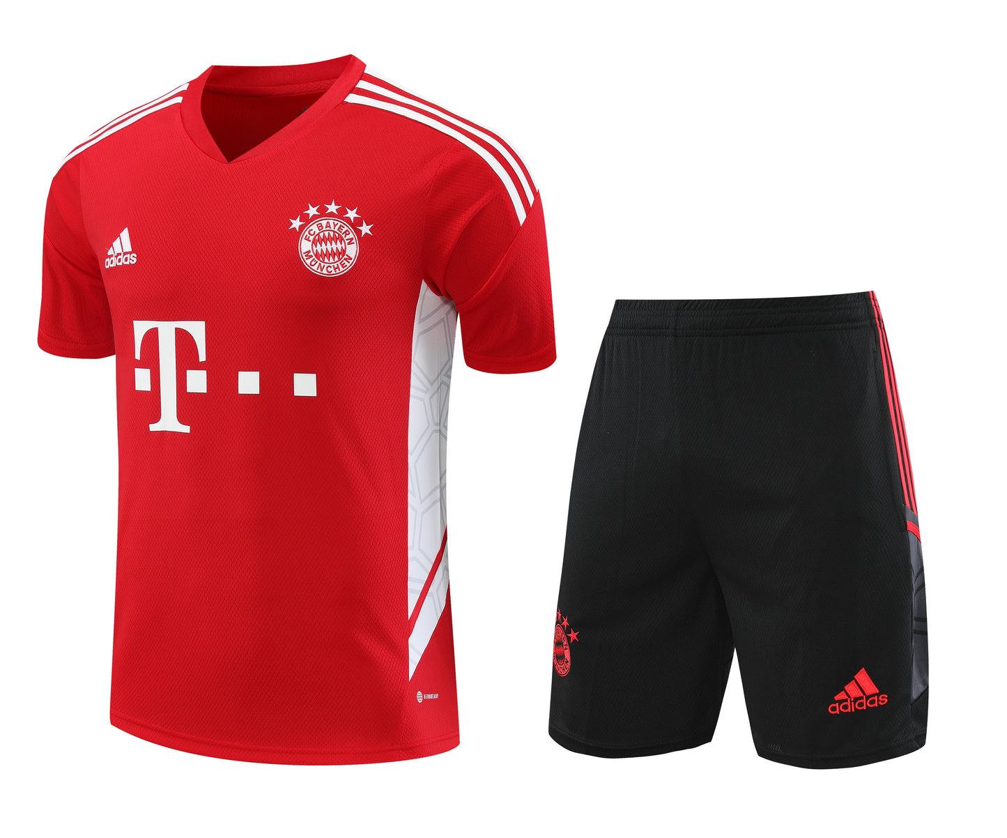 BAYERN MUNICH 23/24 black red pre match training jersey shorts set camiseta playera remera conjunto de entrenamiento