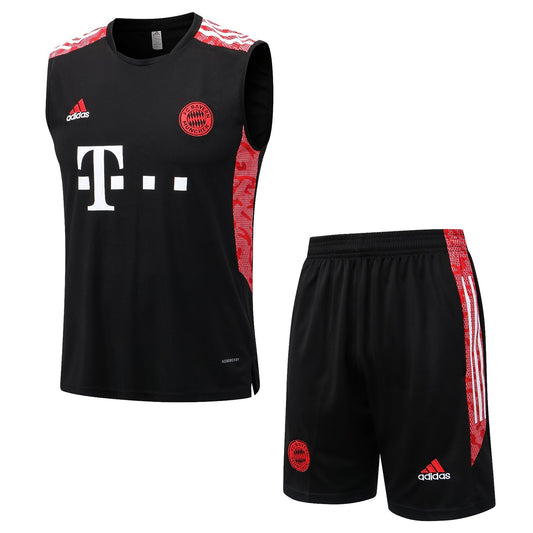 BAYERN MUNICH black training tank top sleeveless jersey set conjunto camiseta de entrenamiento sin manga