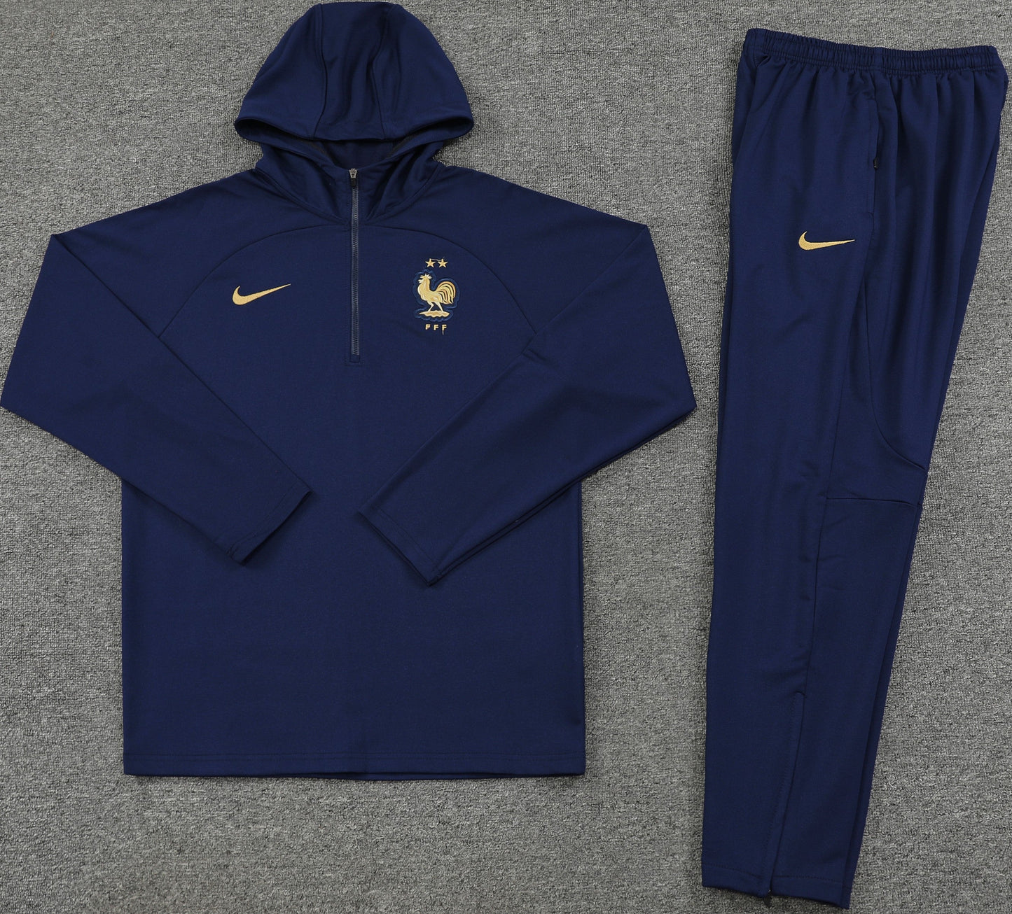 FRANCE Francia navy blue training sweatshirt hoodie tracksuit set campera sudadera con capucha