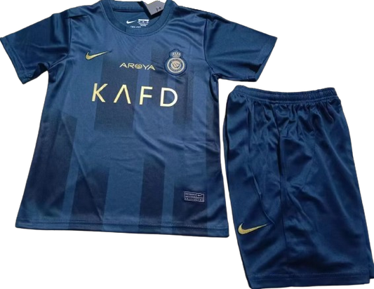 AL NASSR away kids jersey shorts set camiseta remera playera conjunto de niño visitante