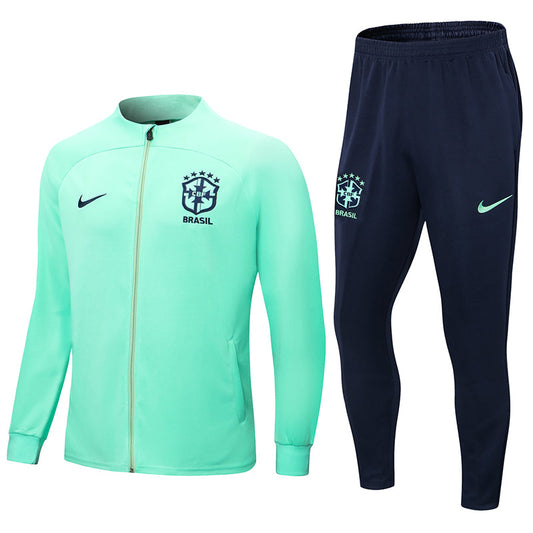 BRAZIL Brasil 2023 light green training jacket tracksuit set sudadera de entrenamiento