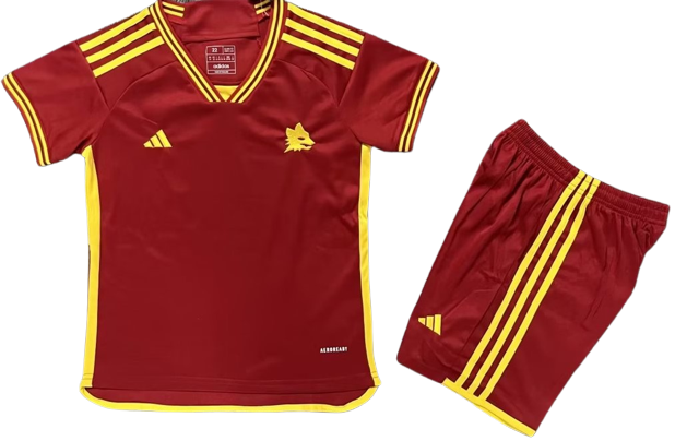 AS ROMA 23/24 kids home jersey shorts set camiseta playera remera conjunto de niño local