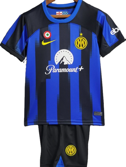 INTER MILAN 23/24 home kids jersey shorts set camiseta remera playera maglia conjunto de niño local