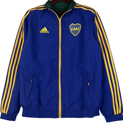 BOCA JUNIORS reversible windbreaker winter coat training jacket chaqueta campera cortavientos