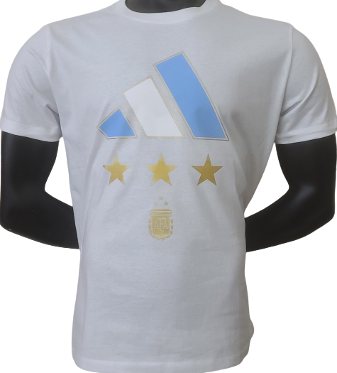 ARGENTINA 2023 men's white tee shirt jersey playera remera camiseta blanca de hombre